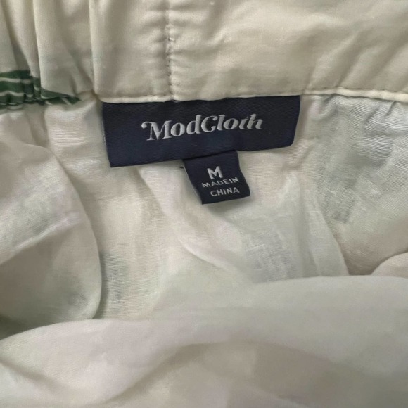 ModCloth Cactus Skater Skirt Mini Cotton Ivory Medium - Picture 4 of 5